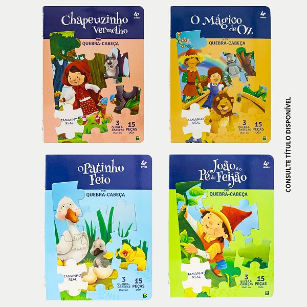 LIVRO TODOLIVRO LITERATURA  CLASSICOS EM QUEBRA CABEBEÇA UNIDADE (CORES SORTIDAS)