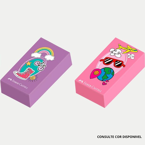 BORRACHA FABER GLIMMER VIAGEM PERSONALIZADA UNISEX (CORES SORTIDAS) 300023-P