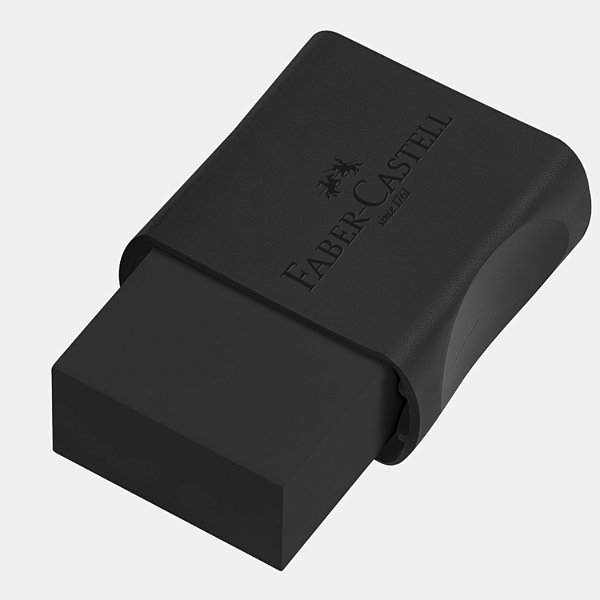 BORRACHA FABER MAX BLACK COM CAPA PRETA  299948-P