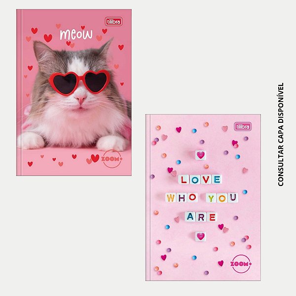 CADERNO TILIBRA BROCHURA CAPA DURA 1/4 (P) RECADO ZOOM+ FEMININO (CORES SORTIDAS) 30383-P