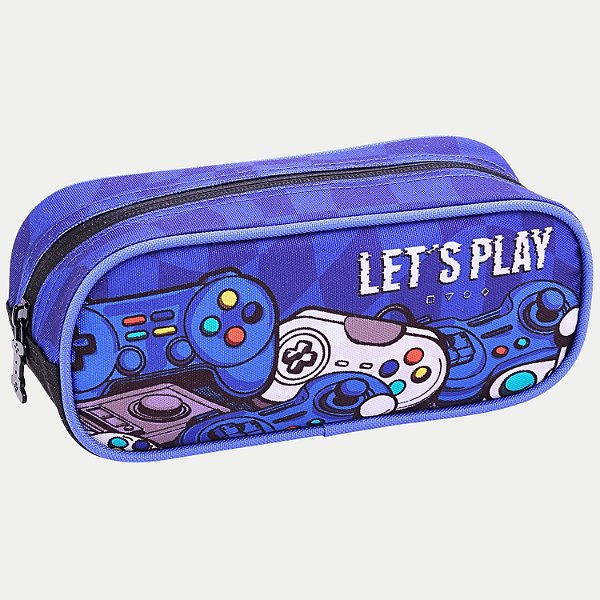 ESTOJO SEANITE LETS PLAY 1 ZÍPER AZUL ROUAL MASCULINO  29964-P