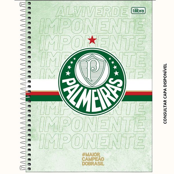 CADERNO TILIBRA UNIVERSITARIO 10 MATERIAS CAPA DURA PALMEIRAS UNISEX (CORES SORTIDAS) 30131-P