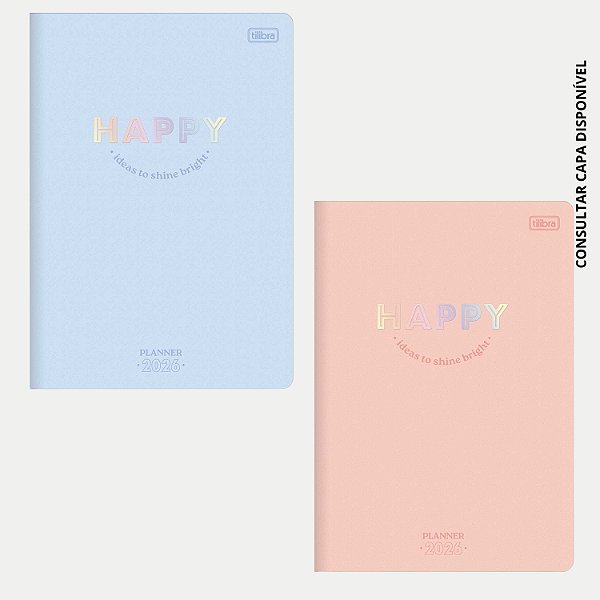 AGENDA TILIBRA HAPPY PLANNER COSTURADO FEMININO (CORES SORTIDAS) 30607-P