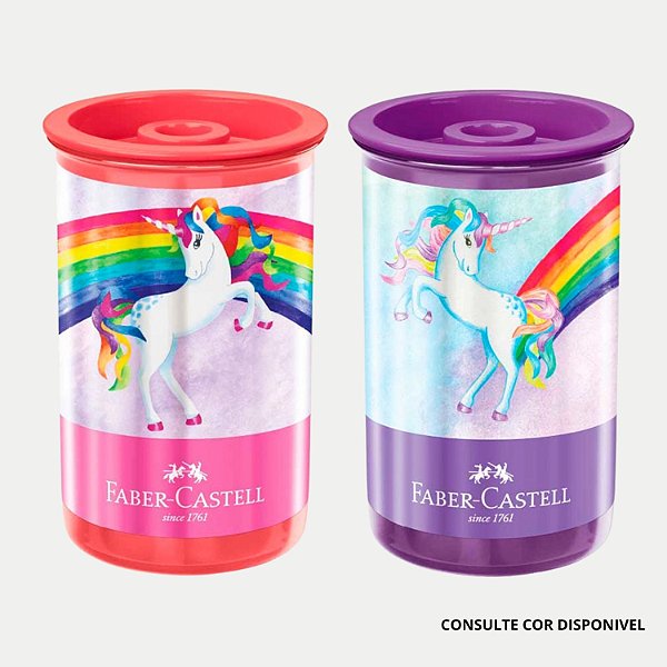 APONTADOR FABER COM DEPOSITO TUBO UNICORNIO(CORES SORTIDAS) 280145-P