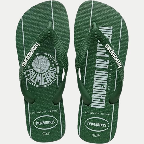 CHINELO HAVAIANAS TOP TIMES PALMEIRAS DE DEDO VERDE MASCULINO ADULTO