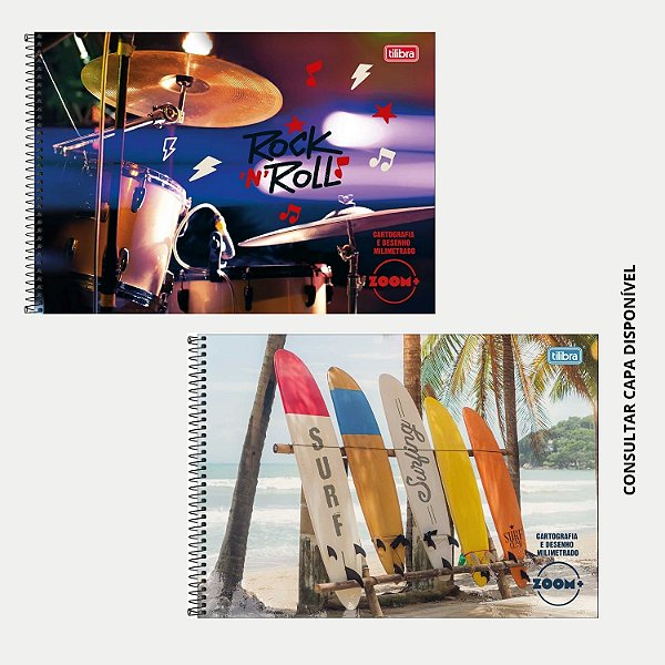 CADERNO TILIBRA CARTOGRAFIA CAPA DURA ZOOM+ MASCULINO (CORES SORTIDAS) 30395-P