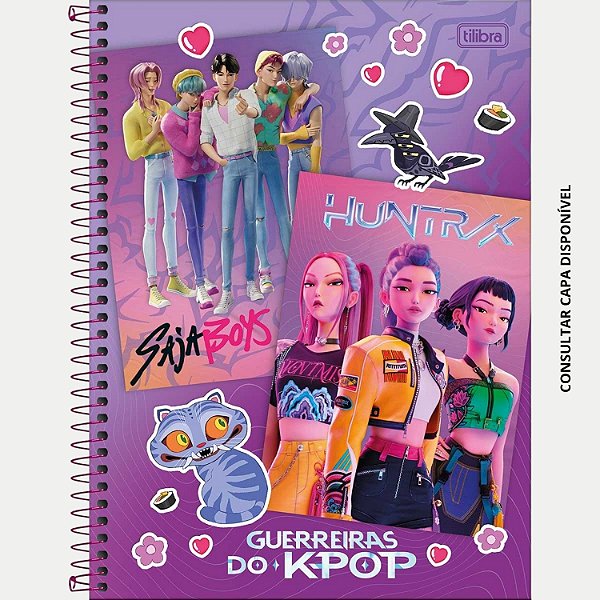 CADERNO TILIBRA UNIVERSITÁRIO 01 MATÉRIA CAPA DURA GUERREIRAS DO KPOP FEMININO (CORES SORTIDAS)  94267-P