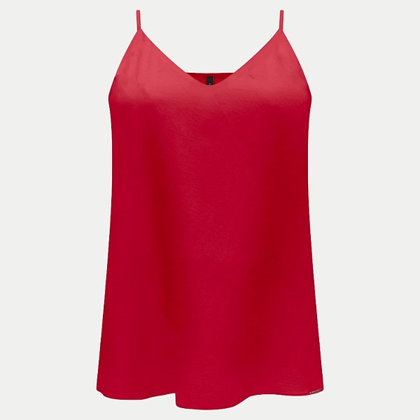 BLUSA LUNENDER REGATA VISCOSE VERMELHA FEMININA ADULTO