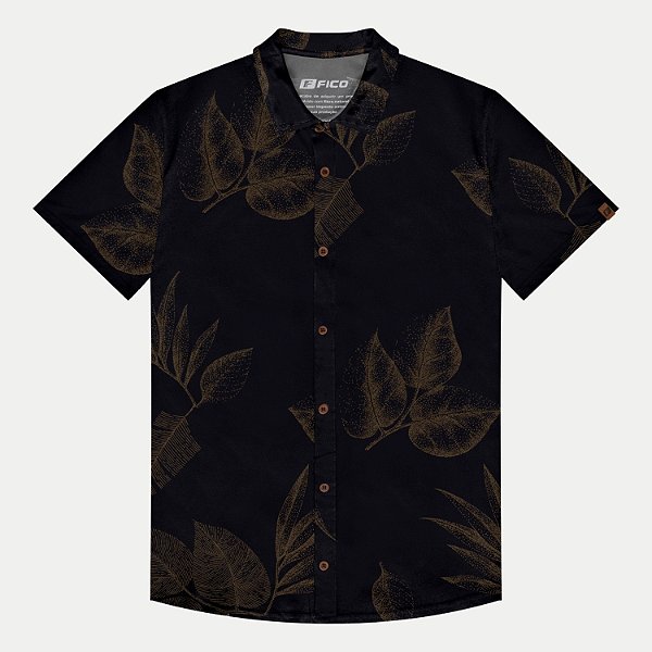 CAMISA FICO MANGA CURTA COMFORT ESTAMPADA PRETA  MASCULINO JUVENIL INFANTIL