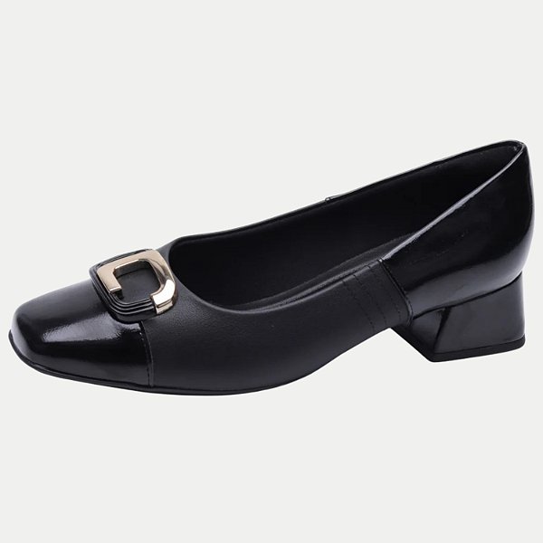 SAPATO PICCADILLY SALTO BAIXO ACTIVE PRETO FEMININO ADULTO