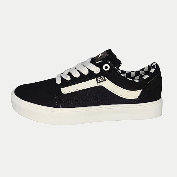 TÊNIS REDIKAL CASUAL COM CADARÇO PRETO UNISEX ADULTO