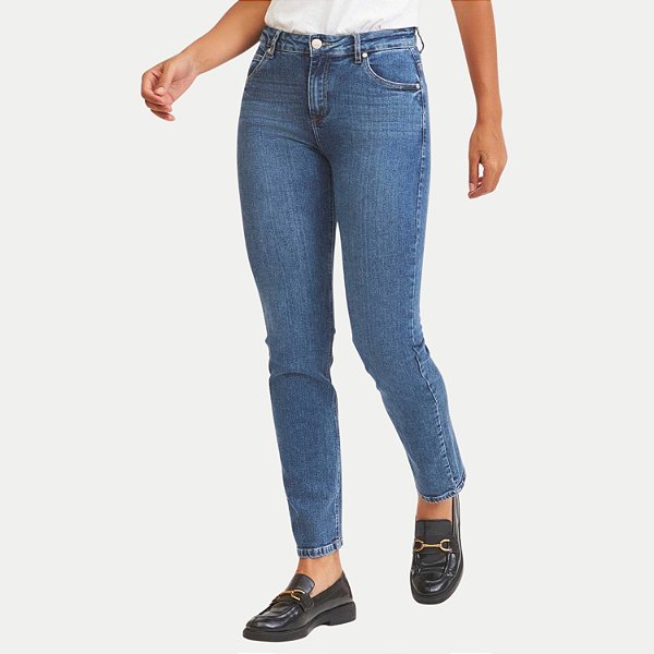 CALÇA LEE JEANS MÉDIO COM ELASTANO COMFORT FEMININO ADULTO