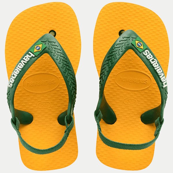 CHINELO HAVAIANAS BABY BRASIL DEDO AMARELO UNISEX INFANTIL