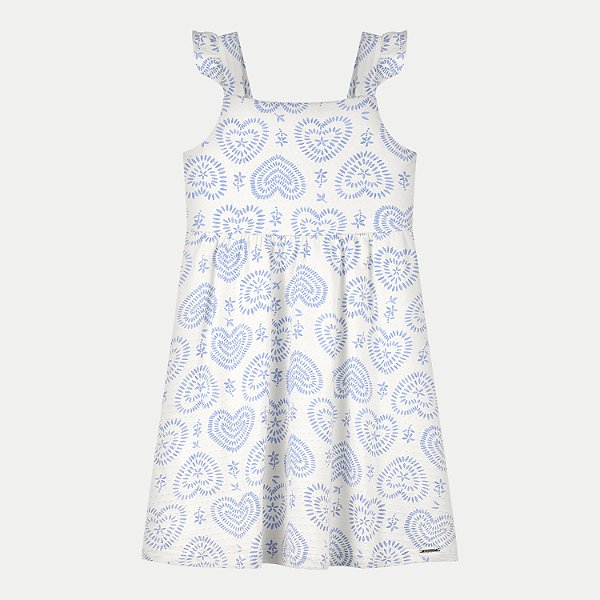 VESTIDO ALAKAZOO REGATA MALHA ESTAMPADA AZUL PASTEL FEMININO INFANTIL
