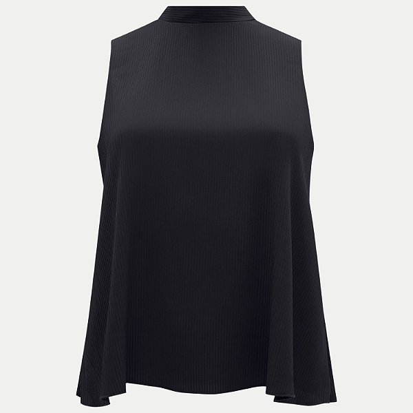 BLUSA LUNENDER REGATA TECIDO PLANO PRETO FEMININO ADULTO