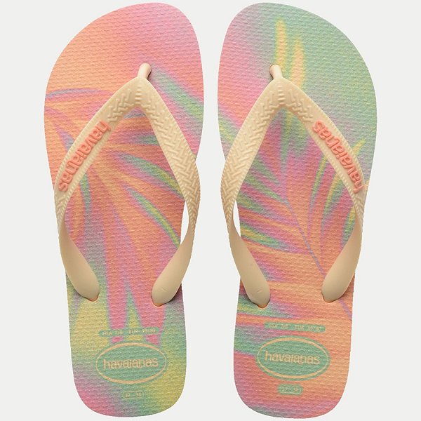 CHINELO HAVAIANAS TOP FASHION DEDO PESSEGO FEMININO ADULTO