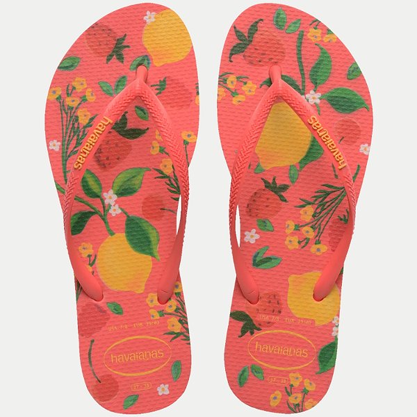 CHINELO HAVAIANAS SLIM SUMMER BLISS DEDO CORAL FEMININO ADULTO