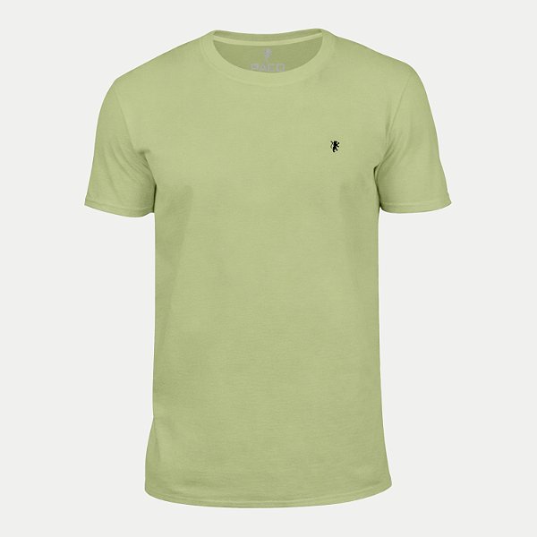 CAMISETA PACO MANGA CURTA SLIM ALGODÃO LISA VERDE UNISEX ADULTO