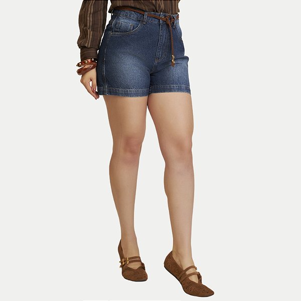 SHORT YOUNG JEANS MÉDIO COM ELASTANO BASIC FEMININO ADULTO