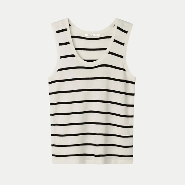 BLUSA HERING REGATA TRICÔ LISTRADA PRETO FEMININO ADULTO