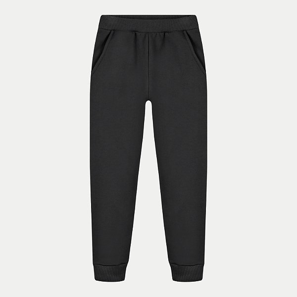 CALÇA ALAKAZOO MOLETOM CASUAL COM PUNHO CINZA MASCULINO INFANTIL