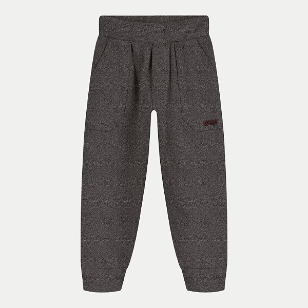 CALÇA ALAKAZOO MOLETOM CASUAL MESCLA ESCURO MASCULINO INFANTIL