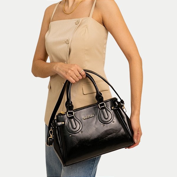 BOLSA RAFITTHY 2 TIPOS DE ALÇA SINTÉTICA PRETO FEMININO ADULTO