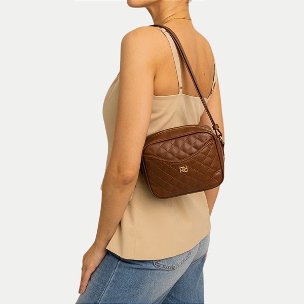 BOLSA RAFITTHY 2 TIPOS DE ALÇA SINTÉTICO MARROM FEMININO ADULTO