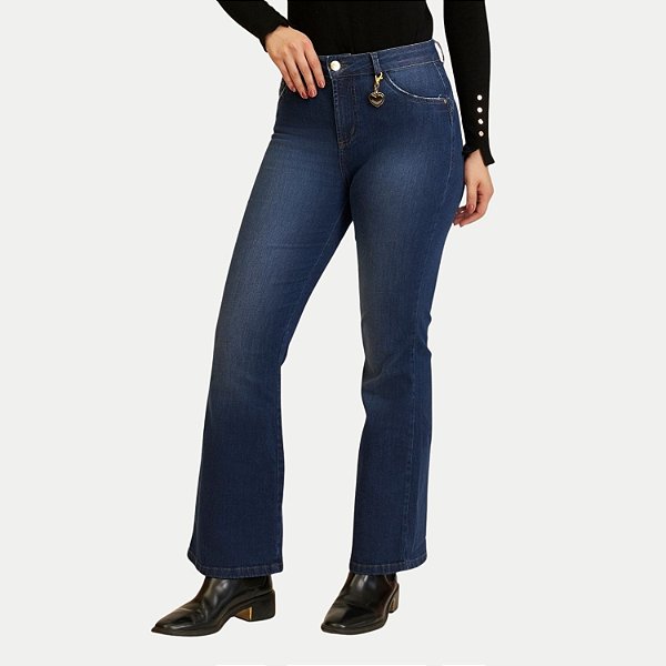 CALÇA YOUNG JEANS MÉDIO COM ELASTANO  BOOTCUT  FEMININO ADULTO