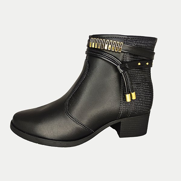 BOTA MOLECA CANO CURTO SALTO MÉDIO ACTIVE PRETO FEMININO ADULTO