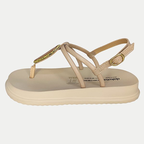 SANDALIA DAKOTA ANABELA BAIXA AREIA FEMININO ADULTO