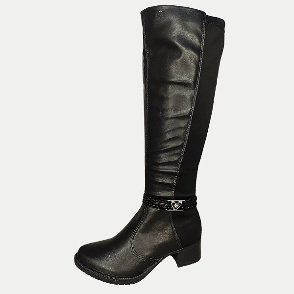 BOTA MISSISSIPI CANO LONGO MONTARIA PRETO FEMININO ADULTO