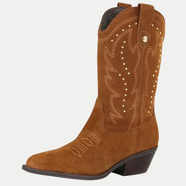 BOTA BOTTERO CANO MÉDIO TEXANA MARROM CLARO FEMININO ADULTO