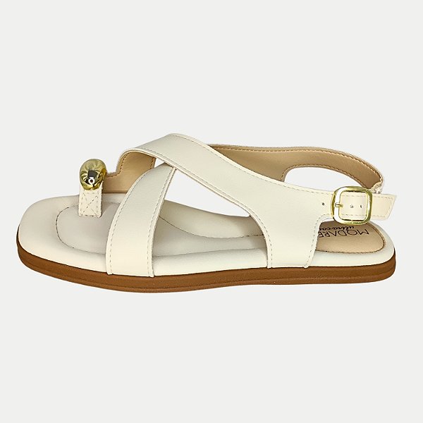 SANDALIA MODARE RASTEIRA OFFWHITE FEMININO ADULTO
