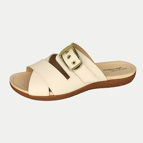 TAMANCO MODARE ANABELA BAIXO CREME FEMININO ADULTO