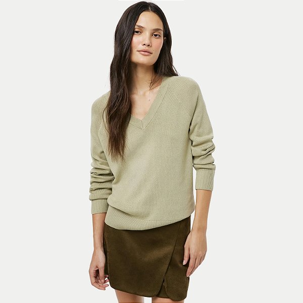 BLUSA HERING MANGA LONGA TRICO VERDE FEMININO ADULTO