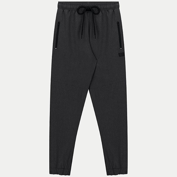 CALÇA FICO POLIESTER CASUAL COM PUNHO CINZA MASCULINO JUVENIL INFANTIL