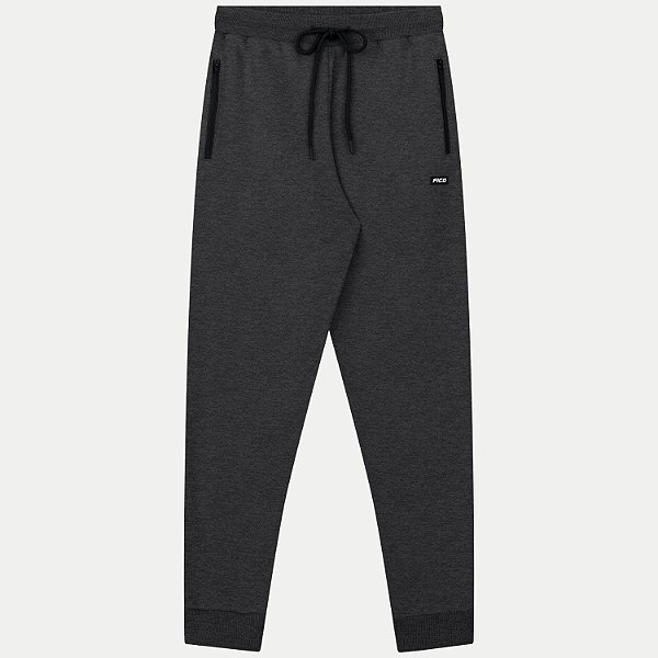 CALÇA FICO MOLETOM CASUAL COM PUNHO GRAFITE MASCULINO JUVENIL INFANTIL