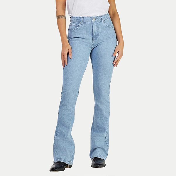 CALÇA LEE JEANS CLARO COM ELASTANO BOOTCUT FEMININO ADULTO