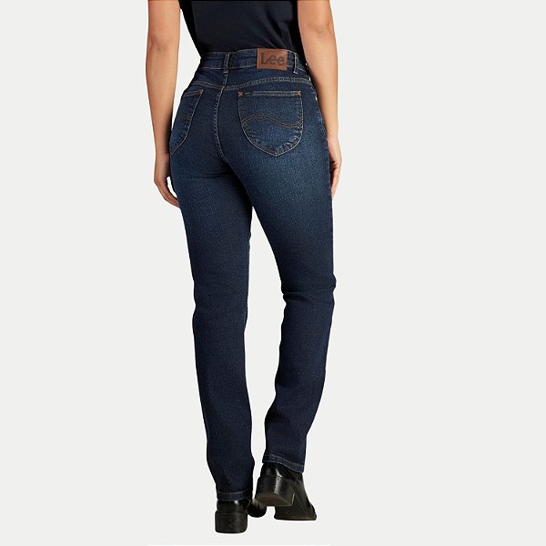 CALÇA LEE JEANS ESCURO COM ELASTANO COMFORT FEMININO ADULTO