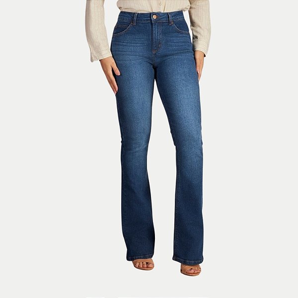 CALÇA LEE JEANS MÉDIO COM ELASTANO BOOTCUT FEMININO ADULTO