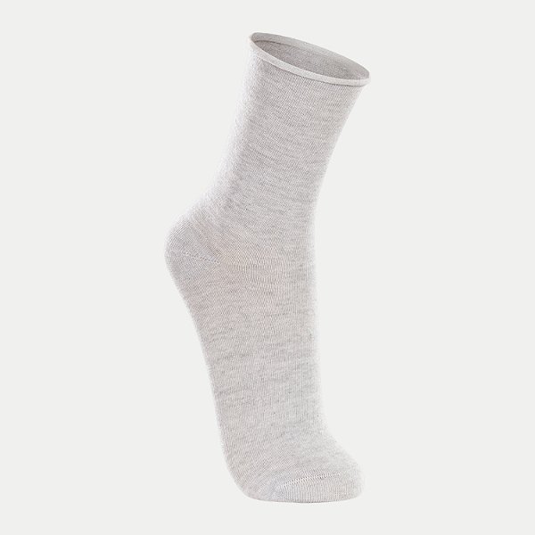 MEIA LUPO CASUAL ALGODÃO SEM PUNHO CINZA UNISEX ADULTO
