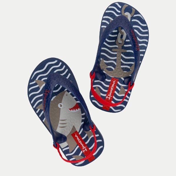CHINELO GRENDENE DEDO IPANEMA BABY COM ELÁSTICO AZUL MARINHO MASCULINO INFANTIL