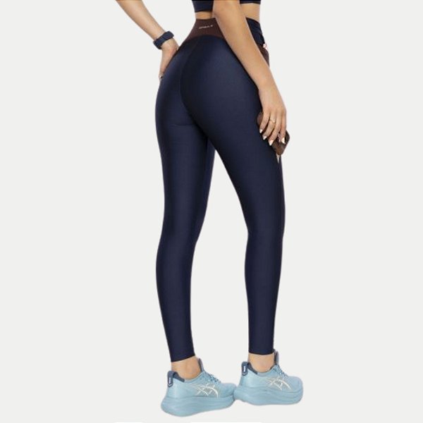 CALÇA DI PAULA POLIESTER LEGGING FITNESS AZUL MARINHO FEMININO ADULTO