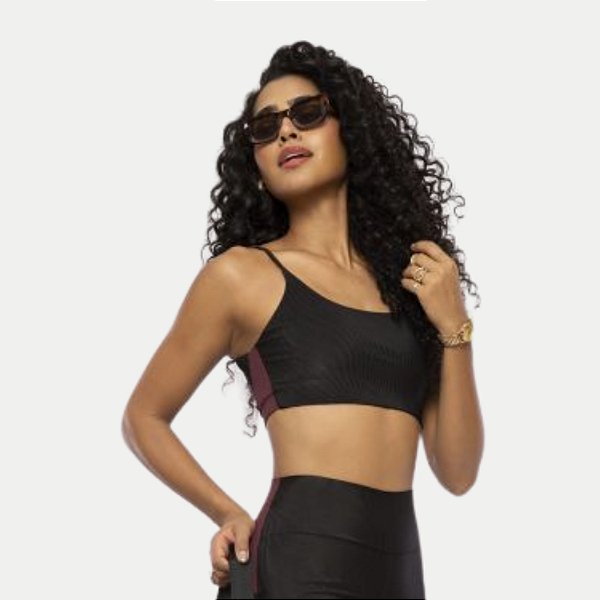 TOP DI PAULA REGATA POLIESTER FITNESS PRETO FEMININO ADULTO
