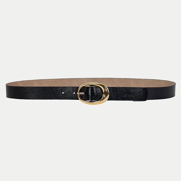 CINTO CLASSE COURO FINO PRETO FEMININO ADULTO