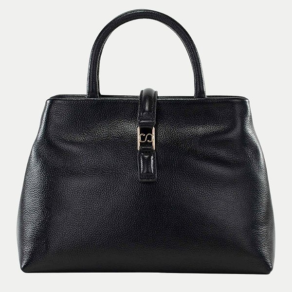 BOLSA CLASSE 2 TIPOS DE ALÇA COURO PRETO FEMININO ADULTO