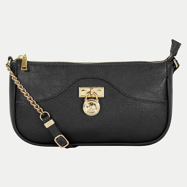 BOLSA CLASSE 2 TIPOS DE ALÇA COURO PRETO FEMININO ADULTO