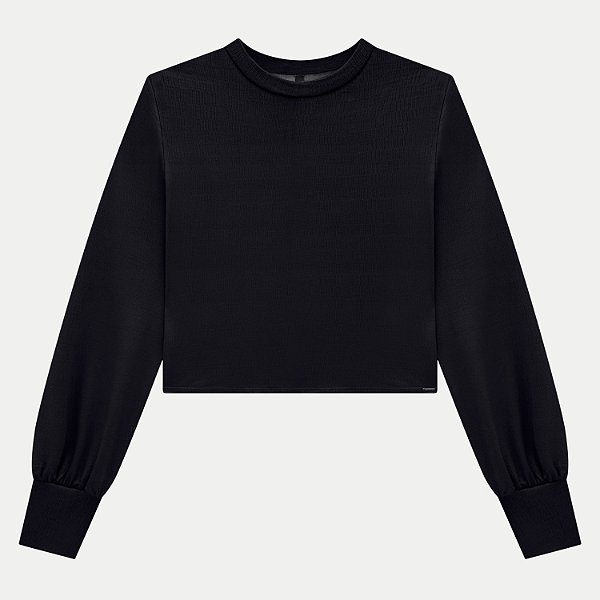 BLUSÃO LUNENDER MOLETOM CARECA PRETO FEMININO ADULTO