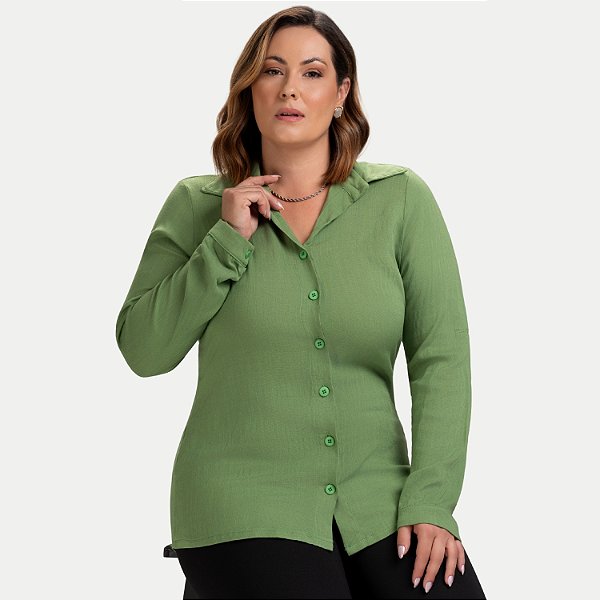 CAMISETE KENIA CAMÕES MANGA LONGA COMFORT LINHO VERDE FEMININO ADULTO